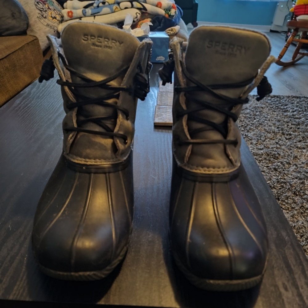 Sperry Black Rain & Snow Boots Durable Design